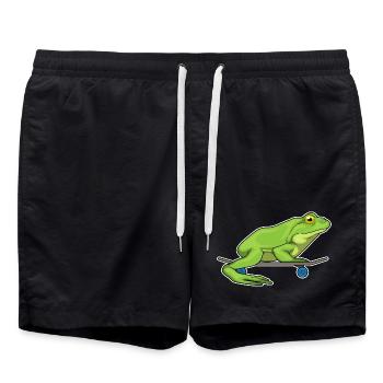 Frosch Skater Skateboard Sport - Badeshorts - Schwarz - Vorne - AI Model Male 185 light (185cm)