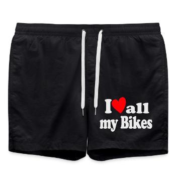 J’aime tous mes vélos - Short de bain - noir - Devant - AI Model Male 185 light (185cm)
