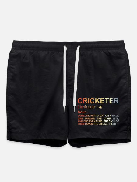 Cricketer Dictionary - Swim Trunks - black