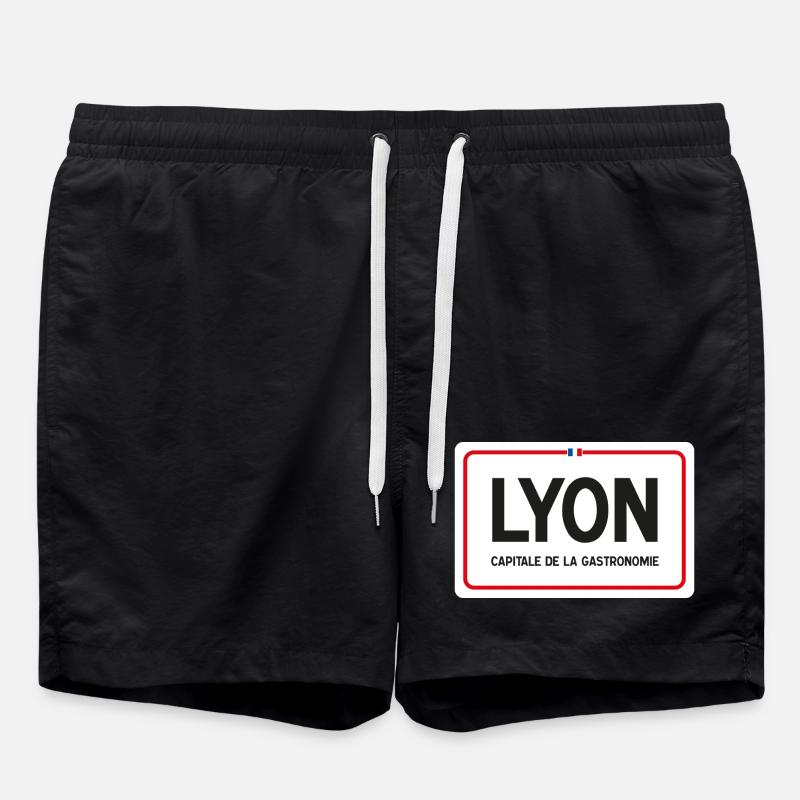 Panneau de la ville de Lyon - Short de bain - noir