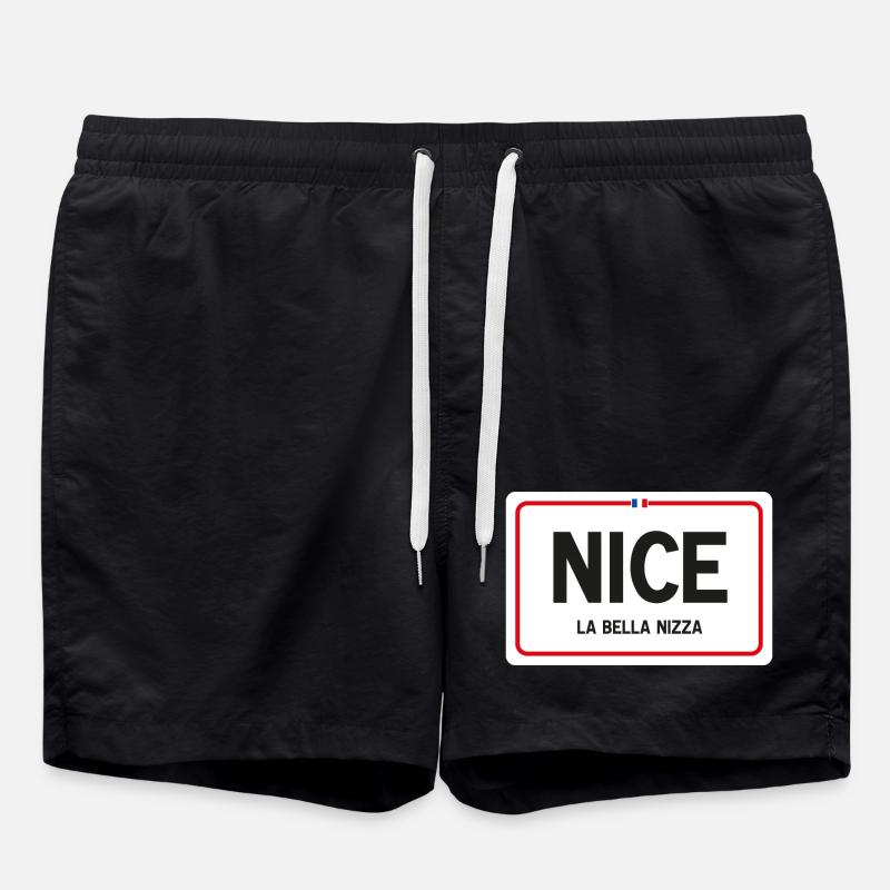 Nice place name sign - Swim Trunks - black