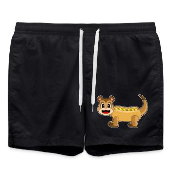 Hot-dog suricate - Short de bain - noir - Devant - AI Model Male 185 light (185cm)