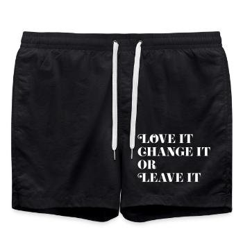 Love it, Change it or Leave it - Badeshorts - Schwarz - Vorne - AI Model Male 185 light (185cm)