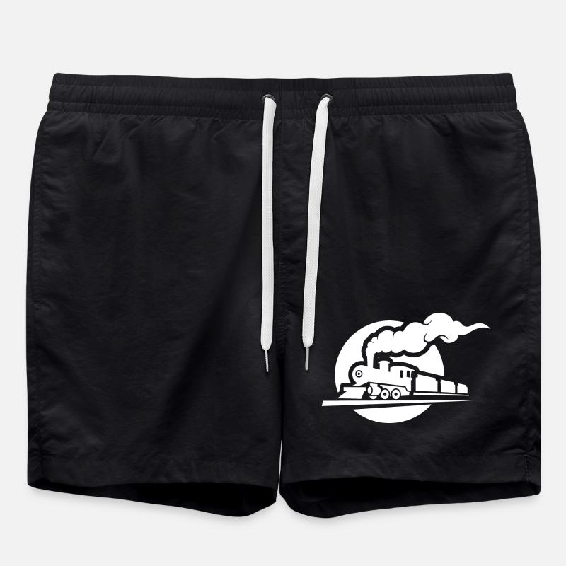 Railway Sketch - Swim Trunks - black
