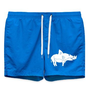 White rhinoceros shark - Swim Trunks - cobalt blue - Front