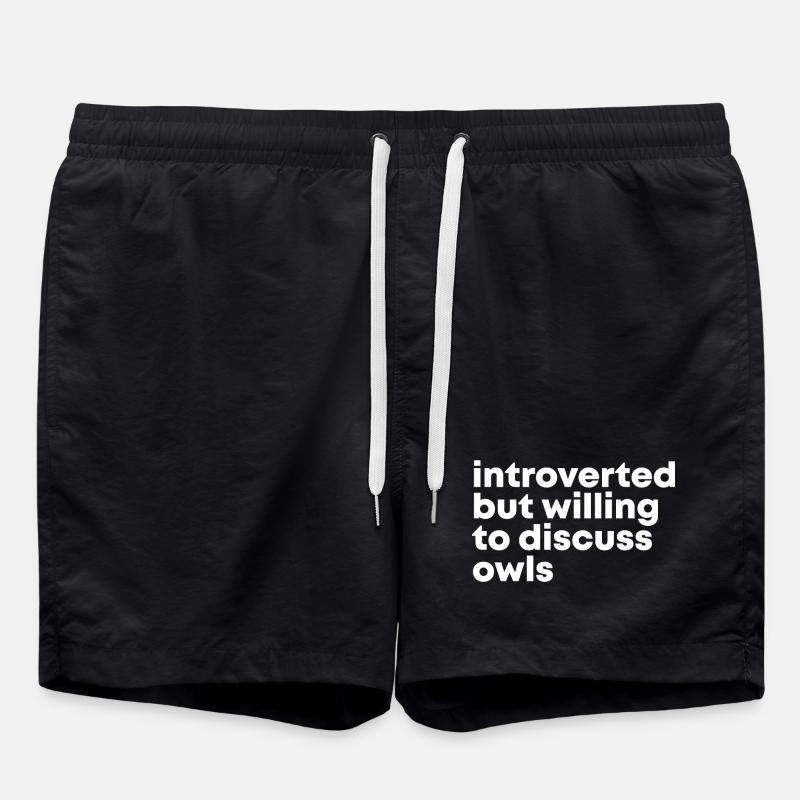 Eule - Badeshorts - Schwarz