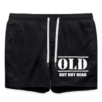 Alt, aber nicht tot - Badeshorts - Schwarz - Vorne - AI Model Male 185 light (185cm)