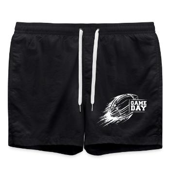football américain - Illustration du jour du match - Short de bain - noir - Devant - AI Model Male 185 light (185cm)