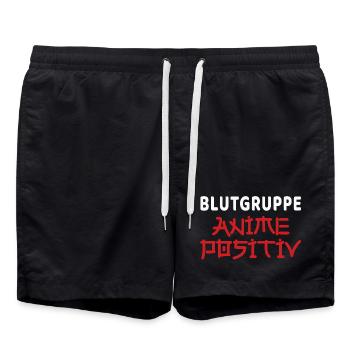 Anime - Badeshorts - Schwarz - Vorne - AI Model Male 185 light (185cm)