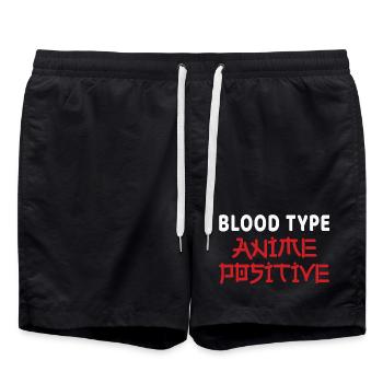 Anime - Swim Trunks - black - Front - AI Model Male 185 light (185cm)