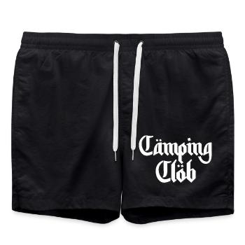 CämpingClöb Dark-Edition - Badeshorts - Schwarz - Vorne - AI Model Male 185 light (185cm)
