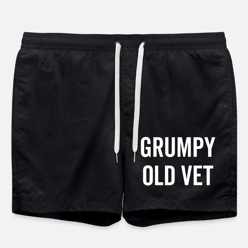 Grumpy Old Vet - Short de bain - noir