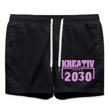2030 - Short de bain - noir - Devant - AI Model Male 185 light (185cm)