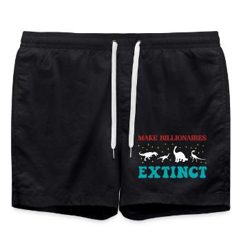 Faire disparaître les milliardaires - Short de bain - noir - Devant - AI Model Male 185 light (185cm)