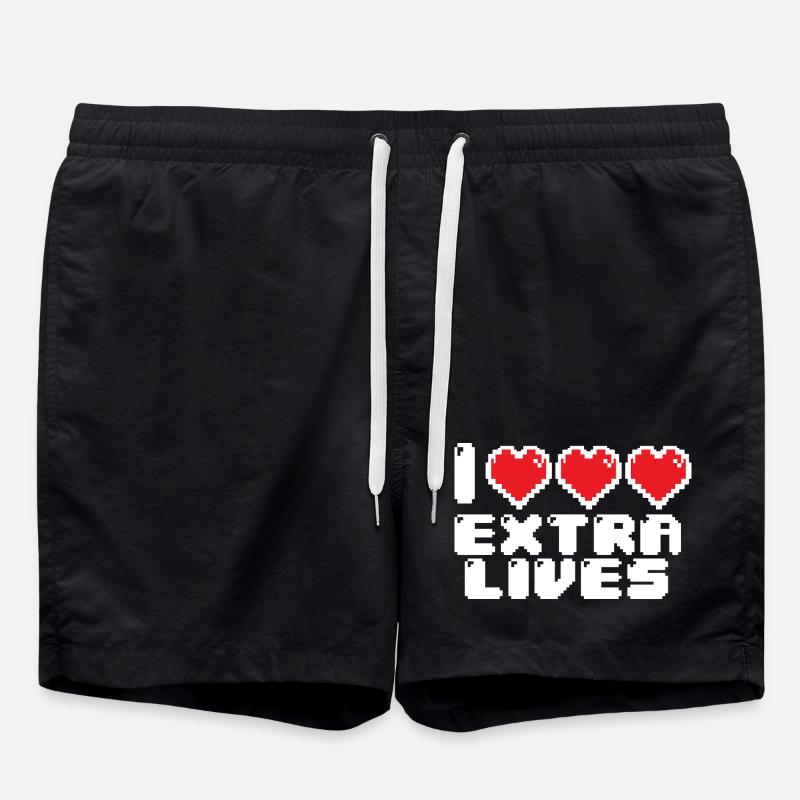 Coeur Pixel Extrême - Short de bain - noir