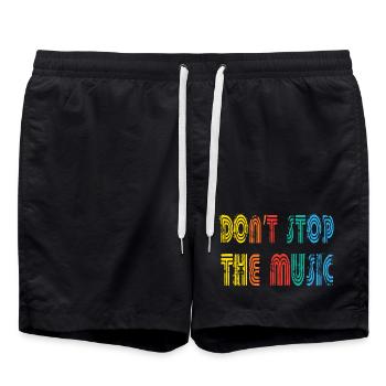 Don ́t stop music - Swim Trunks - black - Front - AI Model Male 185 light (185cm)