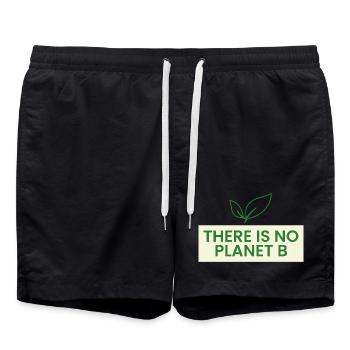 Il n’y a pas de planète B - Short de bain - noir - Devant - AI Model Male 185 light (185cm)
