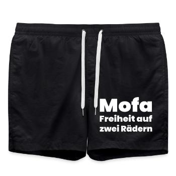 Mobylette - Short de bain - noir - Devant - AI Model Male 185 light (185cm)