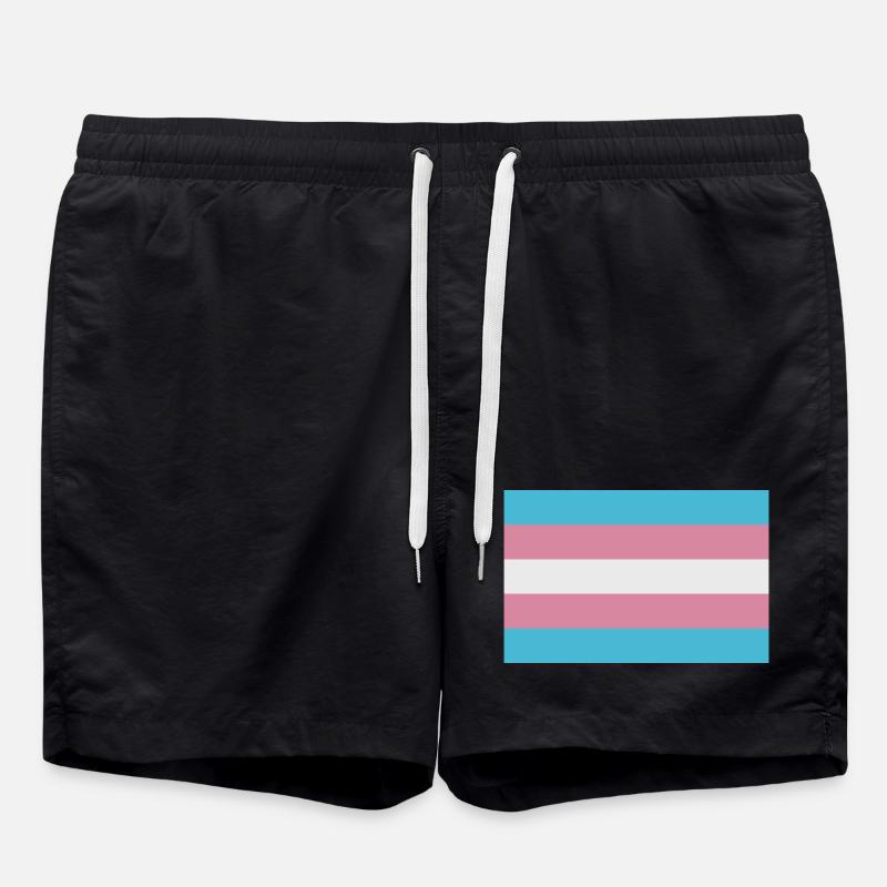 Drapeau trans - Short de bain - noir