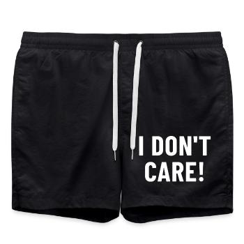 I don't care - Swim Trunks - black - Front - AI Model Male 185 light (185cm)