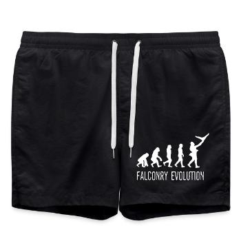 Evolution of Falconry - Swim Trunks - black - Front - AI Model Male 185 light (185cm)