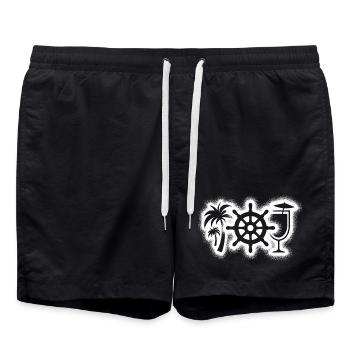 Cruise Cruise Ship Men Cruisers - Swim Trunks - black - Front - AI Model Male 185 light (185cm)