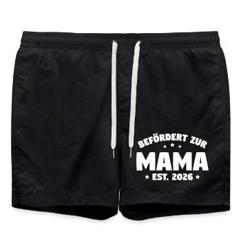 Promue maman 2026 – Grossesse - Short de bain - noir - Devant - AI Model Male 185 light (185cm)
