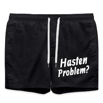 Hasten Problem - Swim Trunks - black - Front - AI Model Male 185 light (185cm)