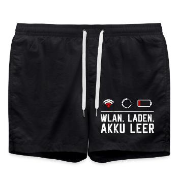 Codeur WiFi. CHARGEMENT. BATTERIE VIDE DRÔLE - Short de bain - noir - Devant - AI Model Male 185 light (185cm)