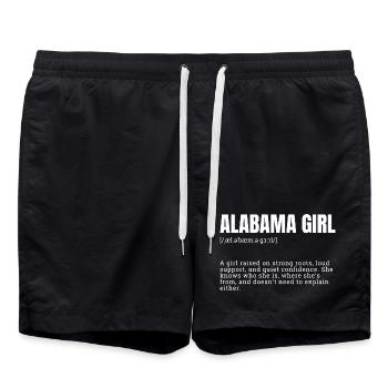 Alabama Girl: Starke Wurzeln - Badeshorts - Schwarz - Vorne - AI Model Male 185 light (185cm)