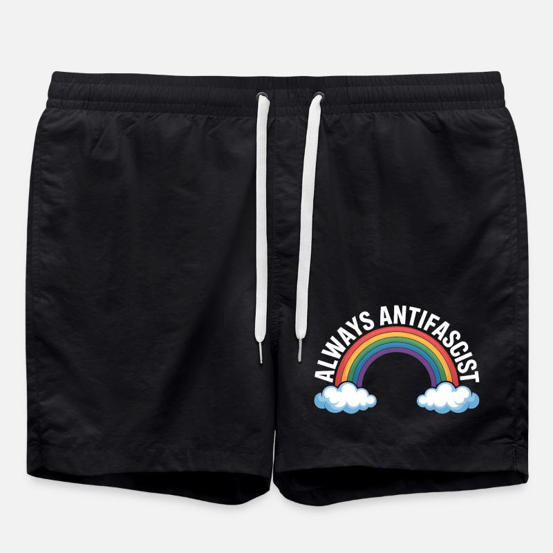 Always Antifascist - Antifa Tee - Swim Trunks - black
