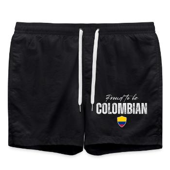 Fier d’être Colombien, fabriqué en Colombie - Short de bain - noir - Devant - AI Model Male 185 light (185cm)