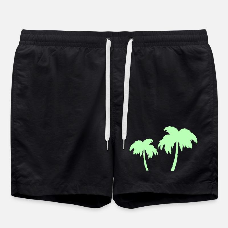 Duo Silhouettes des Palmiers Tropicaux - Short de bain - noir