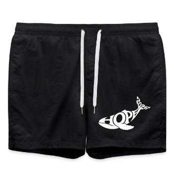 HOPE THE WHALE - Swim Trunks - black - Front - AI Model Male 185 light (185cm)