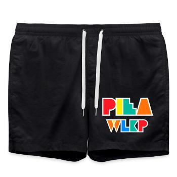 Saw Wlkp. Geometrisches Logo - Badeshorts - Schwarz - Vorne - AI Model Male 185 light (185cm)