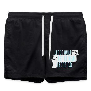 Let It Hurt Let It Heal Let It Go Inspirierend - Badeshorts - Schwarz - Vorne - AI Model Male 185 light (185cm)