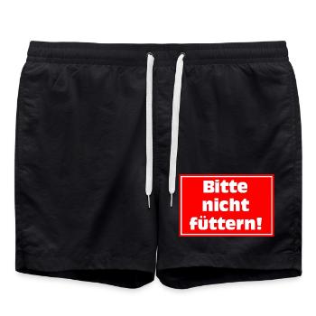 Merci de ne pas donner de panneaux d’avertissement - Short de bain - noir - Devant - AI Model Male 185 light (185cm)