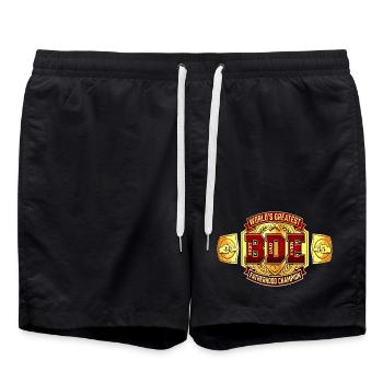 Best Dad Ever - Titelkampf Gürtel - Badeshorts - Schwarz - Vorne - AI Model Male 185 light (185cm)