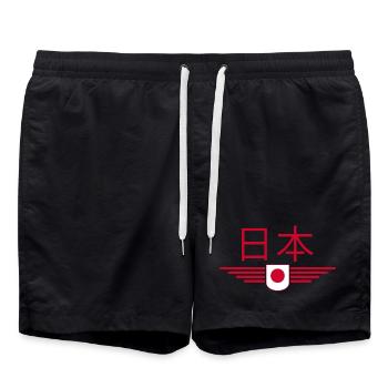 I Love Japan, Style Design T-Shirt - Swim Trunks - black - Front - AI Model Male 185 light (185cm)