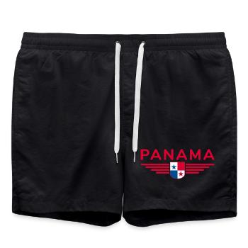 Conception du t-shirt Panama - Short de bain - noir - Devant - AI Model Male 185 light (185cm)