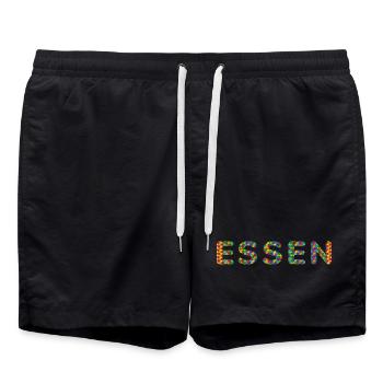 Essen Fan T-Shirt – Für echte Fans! - Badeshorts - Schwarz - Vorne - AI Model Male 185 light (185cm)