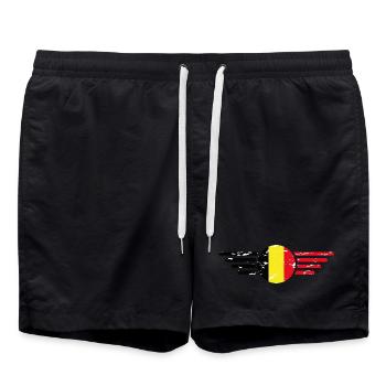 J’aime la Belgique, T-shirt design de style élégance - Short de bain - noir - Devant - AI Model Male 185 light (185cm)