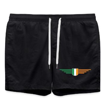 I Love Ireland Elegance Style Design T-Shirt - Swim Trunks - black - Front - AI Model Male 185 light (185cm)