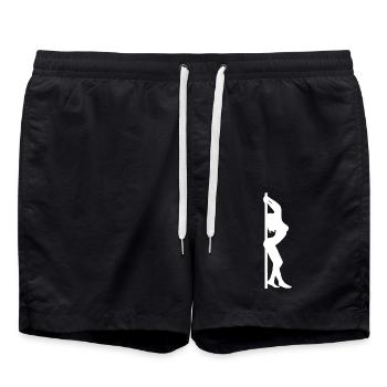 Pole Dance Silhouette Dancer Bar Dancing Woman - Swim Trunks - black - Front - AI Model Male 185 light (185cm)