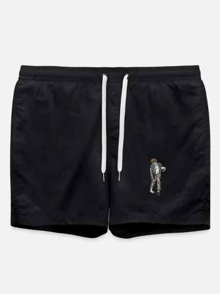 Zombie Halloween Coffee - Swim Trunks - black