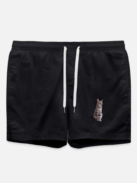 Chat - Short de bain - noir