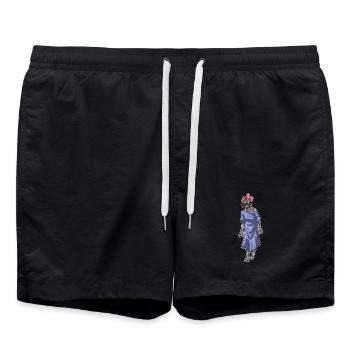 Zombie Halloween Hair Bow - Swim Trunks - black - Front - AI Model Male 185 light (185cm)