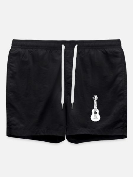 Ukulele Sketch - Swim Trunks - black