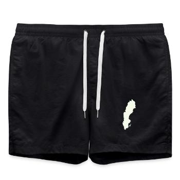 Imprimé silhouette suédoise - Short de bain - noir - Devant - AI Model Male 185 light (185cm)