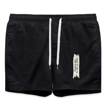 Verweile doch Du bist so schön * Goethe * Zitate - Badeshorts - Schwarz - Vorne - AI Model Male 185 light (185cm)